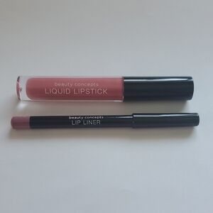 Beauty Concepts Mauve Liquid Lipstick and Lip Liner Set
